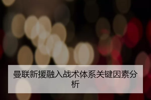 曼联新援融入战术体系关键因素分析
